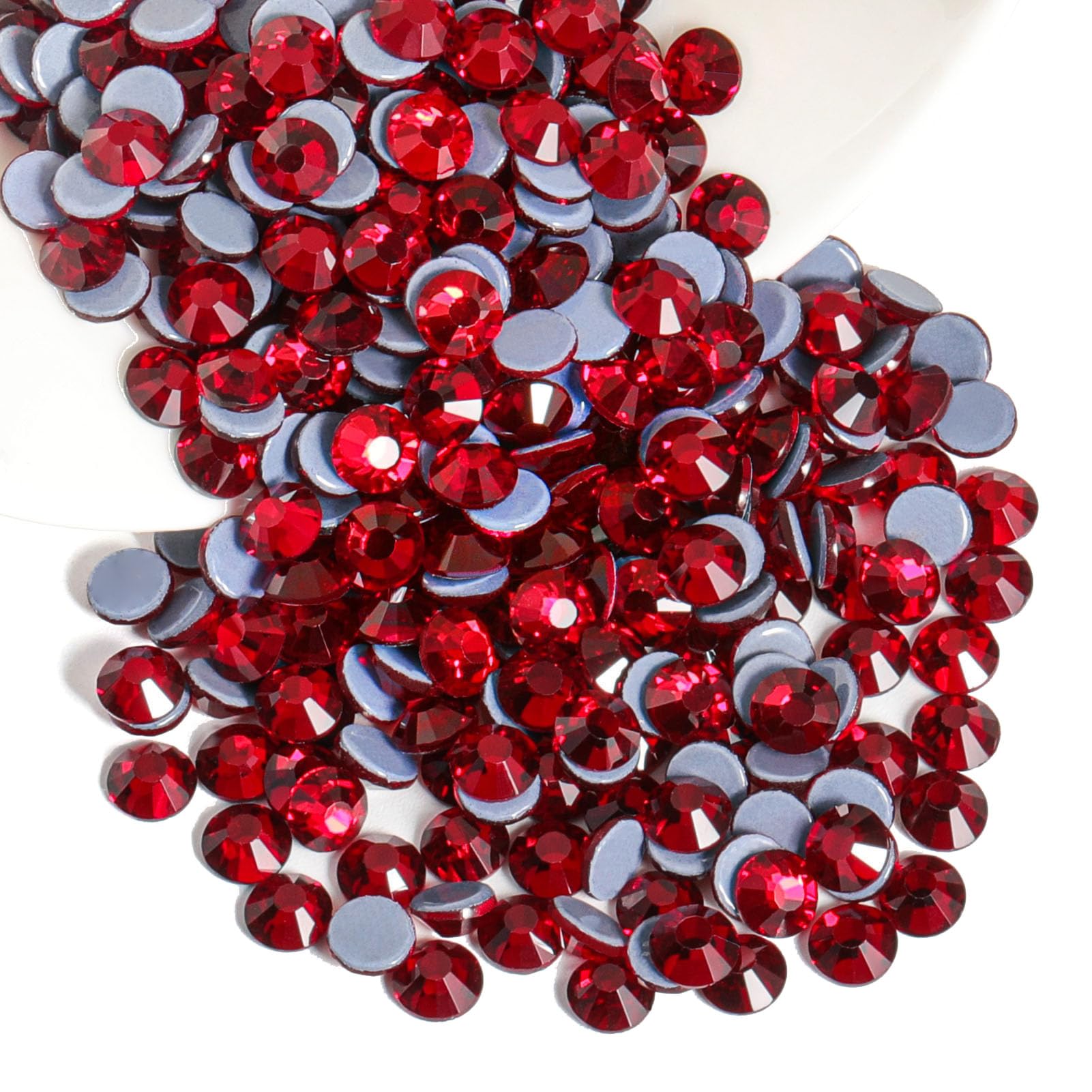 Beadsland Hotfix Rhinestones, 1440pcs Flatback Crystal Rhinestones for Crafts Clothes DIY Decorations, Dark Siam, SS20, 4.6-4.8mm