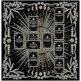 Knana Altar Cloth Tarot Card Cloth Celtic Cross Tarot Mat Velvet Tarot Tablecloth for Reading (Black)