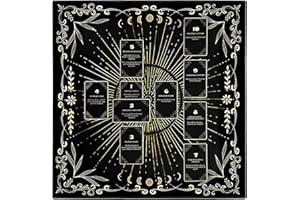 Knana Altar Cloth Tarot Card Cloth Celtic Cross Tarot Mat Velvet Tarot Tablecloth for Reading (Black)