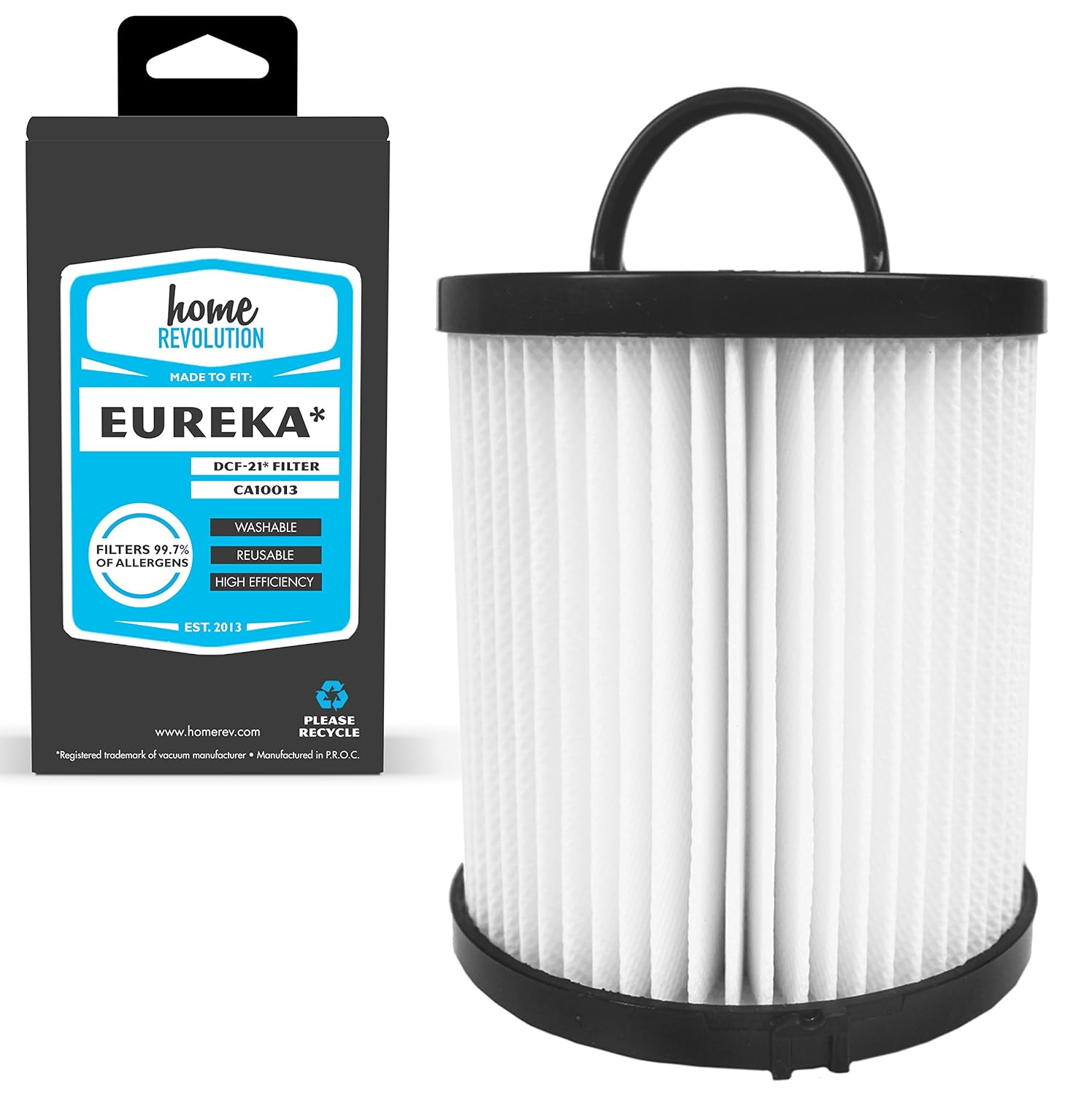 Home Revolution HEPA Filter, Fits Eureka DCF-21 AirSpeed Upright Bagless & Comfort Clean Models