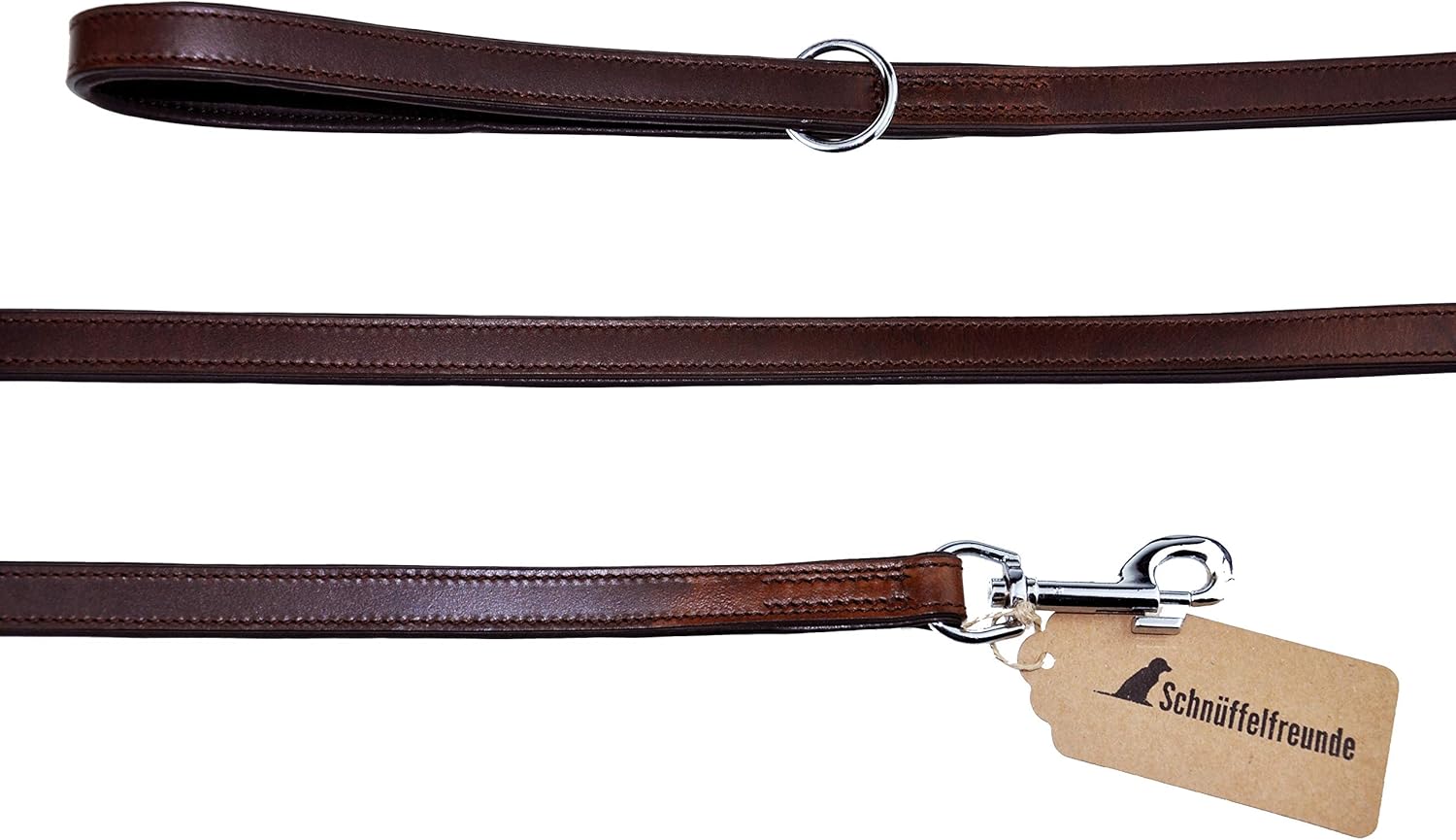 Schnüffelfreunde Leather Dog Leash - Everyday Leash (180cm, Brown) - Image 3