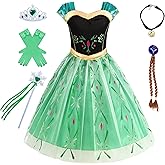 RELARLiYA Princess Costumes for Girls Cosplay Halloween Christmas Birthday Party Dress Up 3-10Y