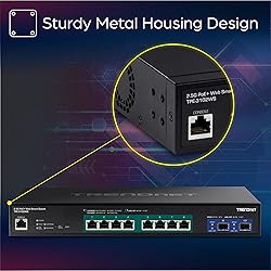 TRENDnet 10-Port Multi-Gig Web Smart PoE+ Switch, 8
