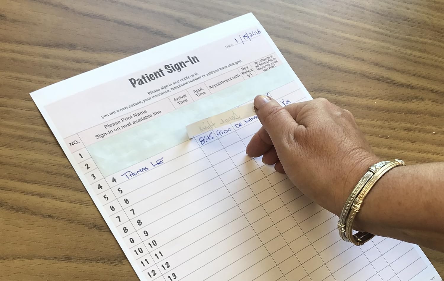 Tabbies Patient Sign-In Label Forms, 8-1/2" x 11" Form, Salmon, 23 Labels/Sheet, 125 Sheets/Pack (TAB14530): Office Products