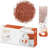 Ronnefeldt LeafCup Rooibos Orange, Herbal Tea Infusion, Loose Leaf, 15 Ct | Delicate Sweetness and Tangy Orange Notes, Caffeine Free, Hot or Iced, Individually Wrapped in Germany, 15 Ct, Pack of 1