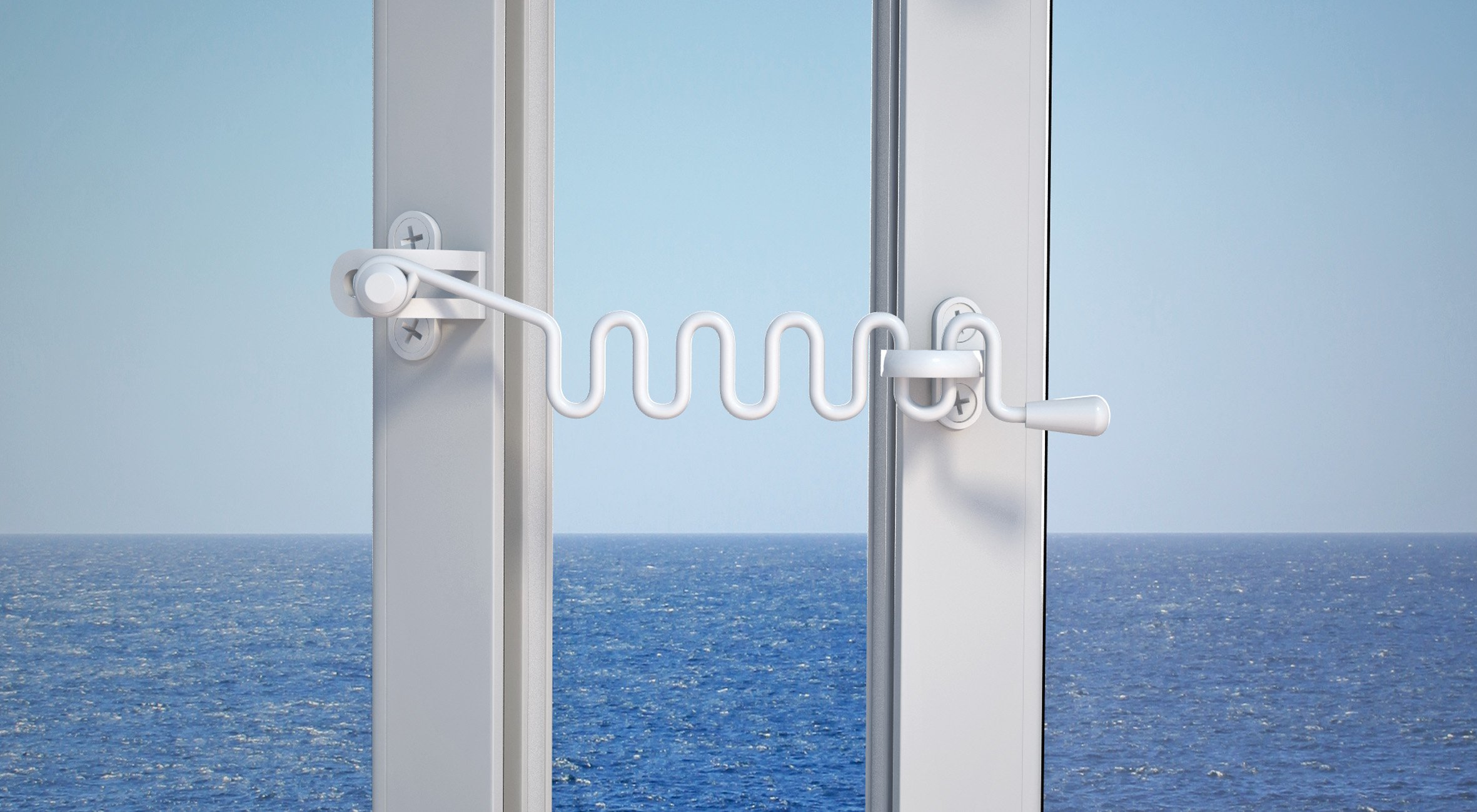 Abus Serpentin EFS W C/F 56846 Window Retainer - White