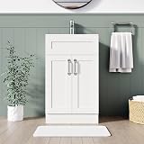 BELOFAY 500mm Floor Standing Vanity Unit with Basin Crawley White view 7