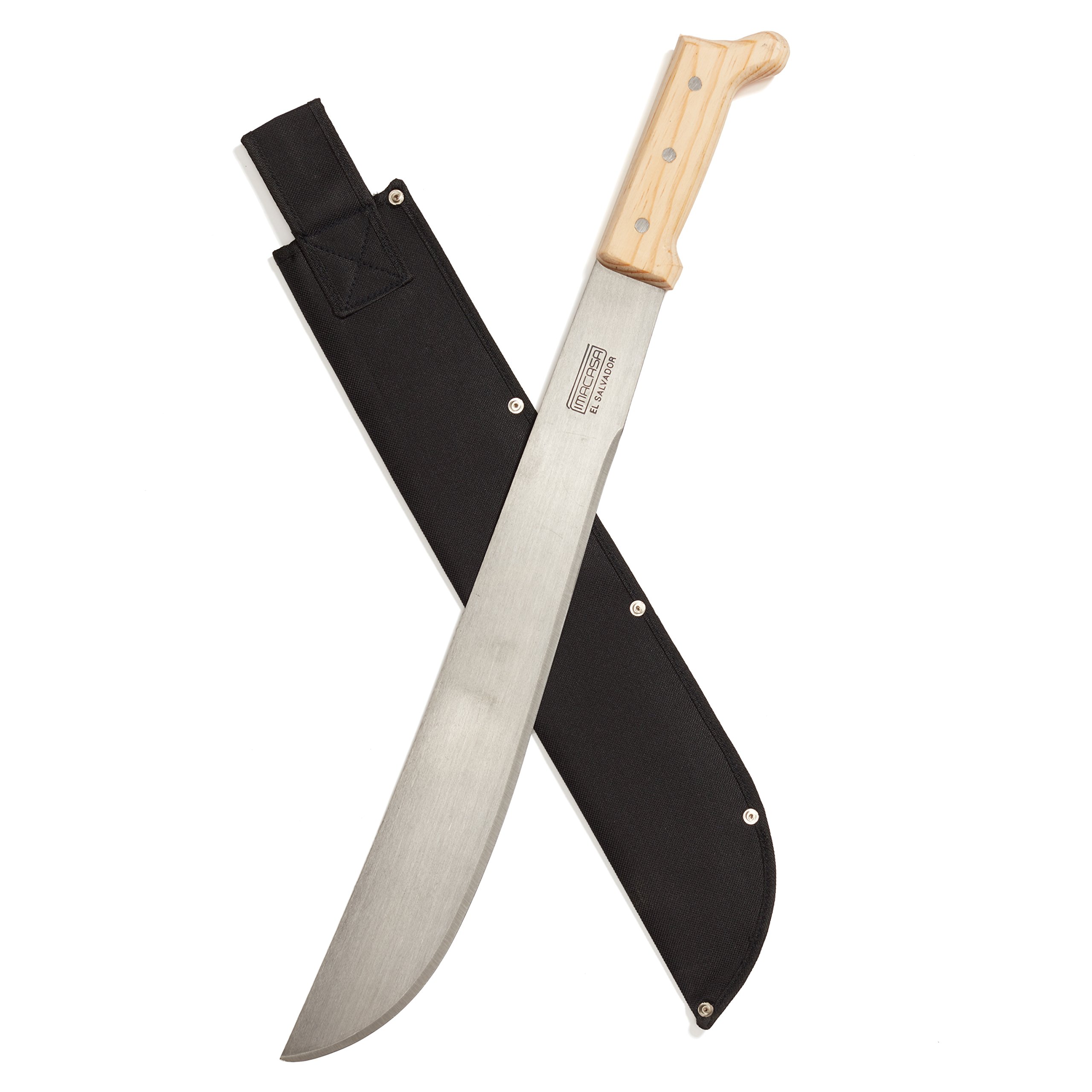 Galleon IMACASA 14" Machete, Comfortable Wooden Handle, Full Tang