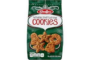 STAUFFERS Holiday Shortbread Cookies - 12oz Bag - Traditional Christmas Cookie Shapes with No High Fructose Corn Syrup