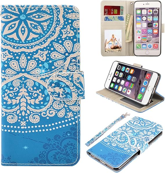 estuche Apple iPhone 6//6s book case funda plegable funda móvil funda flip cover Tpu