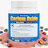 Red Cerium Oxide Polishing Powder for Auto Glass, Gemstones &amp; Rock Tumbling | Ultra-Fine Final Polish for Windshields &amp; Mirrors, Enhances Gemstone Luster, For Felt Pads &amp; Rock Tumblers
