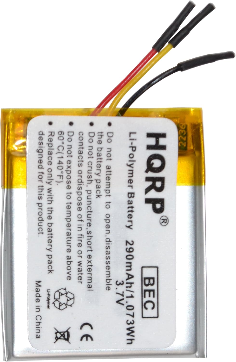 HQRP Battery for Sandisk Sansa Clip Zip 4gb 8gb MP3 Player Replacement