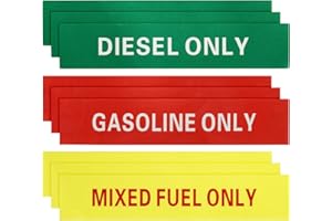 MECCANIXITY Fuel Only Sticker Self-Stick Diesel Only/Mixed Fuel/Gasoline Only Marker Warning Label Signage 1-3/5 x 8 Inch for