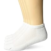 Jefferies Socks mens Coolmax Half Cushion Sport Low Cut No Show 4 Pack Casual Sock, White, Shoe Size 9-12 US