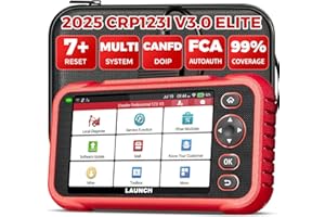 LAUNCH OBD2 Scanner CRP123I V3.0 Elite,2025 Lifetime Free Update Engine ABS SRS Transmission Scan Tool, Oil/Throttle/SAS/EPB/DPF/BMS Reset/ABS Bleeding Car Scanner,FCA SGW, CANFD & DoIP,Battery Test
