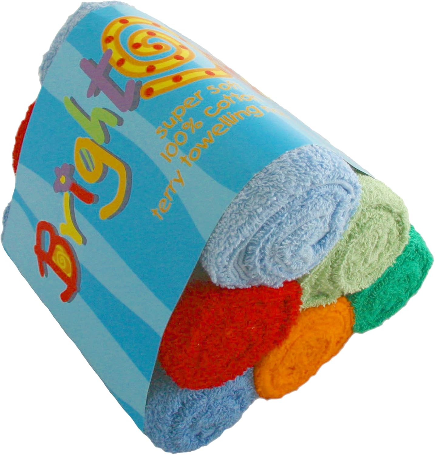 Bright Bots Boy Combo Terry Towelling Nappy Squares (Pack of 6) Amazon