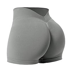 YEOREO Workout Scrunch Shorts Women V Back Gym Butt