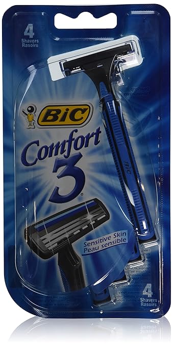 Buy Comfort 3 Shavers For Men 4 Each Sensitive Skin By Bic