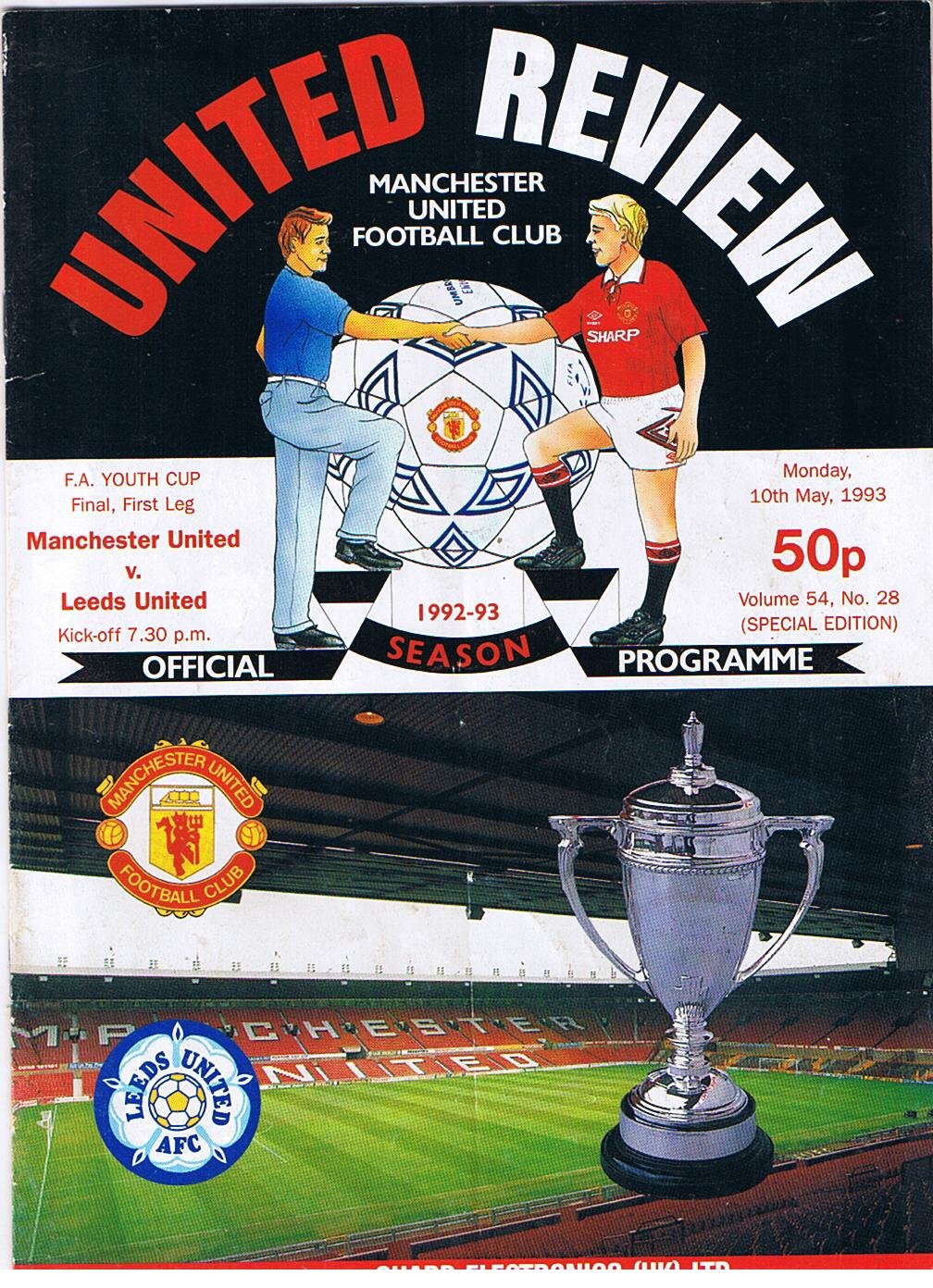 Manchester United V Leeds United Youth Cup Fc 10 05 93 Old Trafford Football Programme Amazon Co Uk Manchester United Fc Books