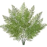 DILATATA 12PCS Artificial Fern Leaves Stems Tropical Faux Fern Foliage Greenery Picks Fake Fern Plants for Vase Wedding Bouquets Home Garden Indoor Outdoor DIY Decor