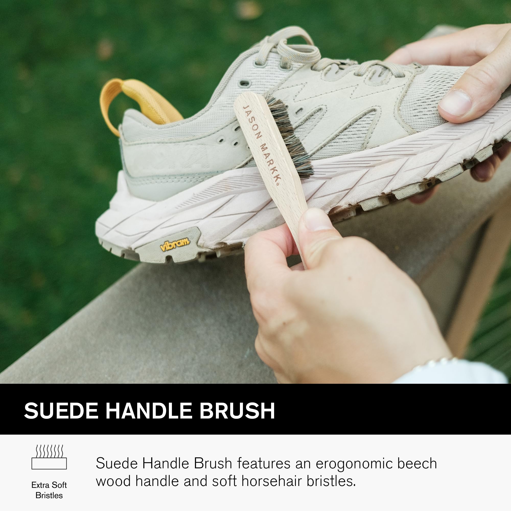 Jason Markk Suede Cleaning Kit, Shoe Cleaner, 2-Piece Set, Brush & Stain Eraser, Sneaker Care, Ideal for Footwear, Safe for Leather, Suede, Nubuck, Cotton, Knits