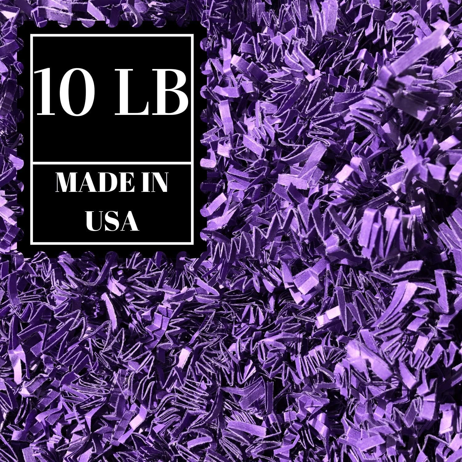 Mrs Fizz Crinkle Cut Paper Shred Filler for Packing and Filling Gift Baskets (10 LB) Purple