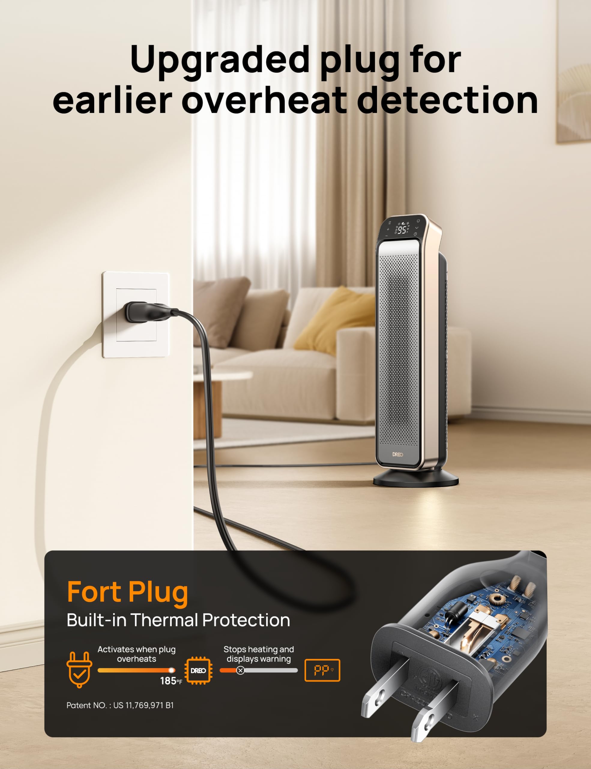 Dreo Space Heater Indoor, 25