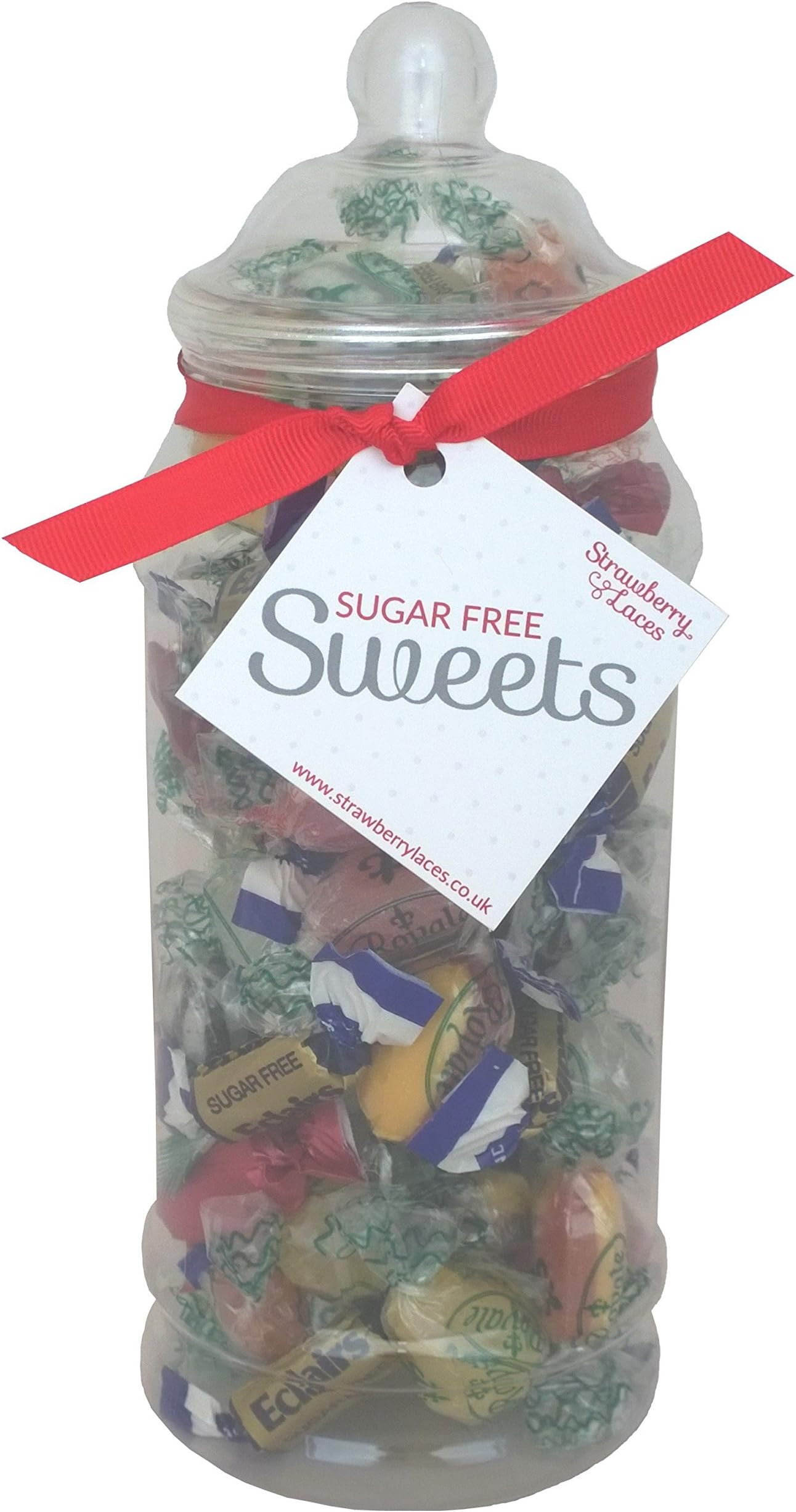 Sugar Free Sweet Gift Jar Large - Includes a Mix of Diabetic Sweets! Perfect Present for Easter, Birthday, Valentine's, Mother's & Father's Day, Christmas etc