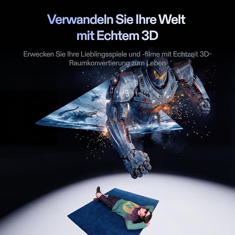 1S AR/XR Brille, 500" Virtuell Bildschirm, 52° Sichtfeld, Native 3DoF