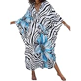 Yanziliu Caftans for Women Beach Cover Up Swimsuit Coverups Swimwear Tropical Dresses 2025 Summer Kaftan Dress