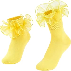 Seelsetudo Ruffle Frilly Socks for Women