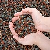 TOPZEA 12lb Mix Lava Rocks Pebbles for Plant, Potting Soil Decorative Landscaping Gritty Pumice, Volcanic Stone Gravel for Bonsai Succulent Cactus, Vase Filler, Fairy Gardening, Top Dressing