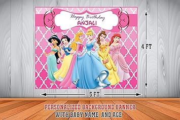 Wow Party Studio Personalized Disney Princess Theme Birthday