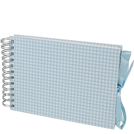 Semikolon Fotoalbum Mini Mucho Cream, 90 cremeweiße Seiten, Buchleinenbezug, Vichy blue