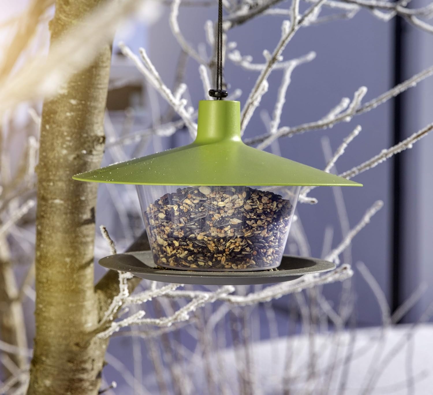 Windhager Urban Life 07068 Bird Feeder Silo, Bird Feeder for Birds Modern Feeder in Light Green, 28 x 28 x 17 cm - Image 3
