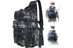 BLISSWILL Outdoor Tackle Bag - Large Water-Resistant Fishing Backpack