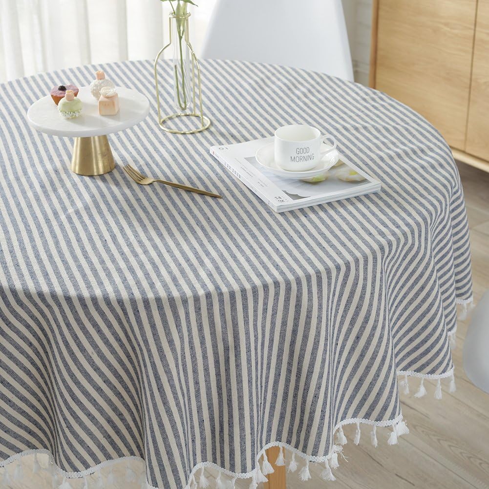 Best blue table cloth round 60