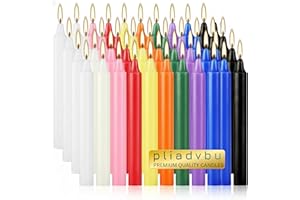 PLIADVBU Mini Spell Chime Taper Candle Set of 20, 4 Inch Tall Unscented Rituals Candles for Altar Meditation Supplies RitualsTaper Candle (Multicolor, Set of 20)