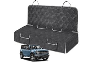 Kistrba Dog Car Seat Cover Compatible with Ford Bronco 4 Door 2021-2025, Waterproof Pet Bench Seat Cover for Back Seat, 600D Heavy Duty Scratch Proof Nonslip Truck Seat Covers for Dogs