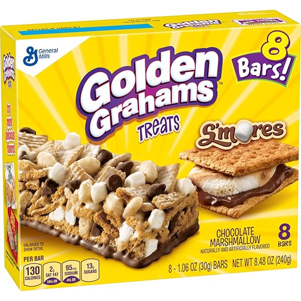 TREATS BAR GOLDEN GRAHAMS TREATS, CHOCOLATE MARSHMALLOW, 8 COUNT