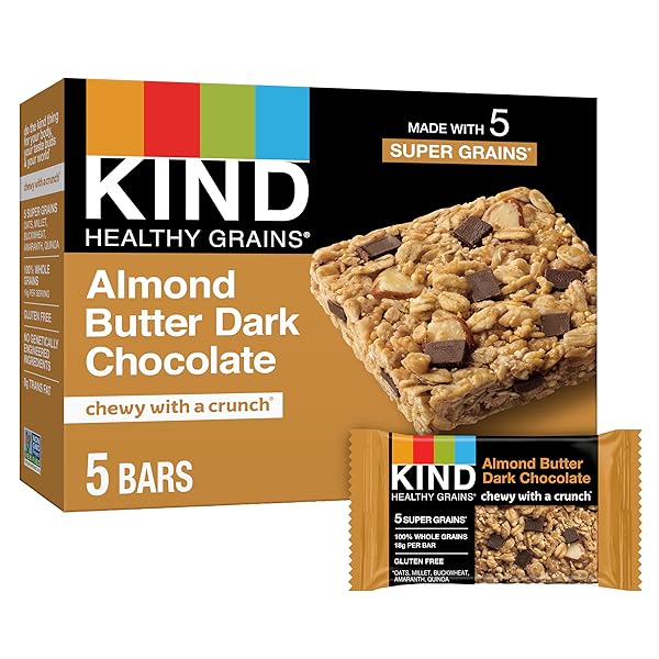 KIND HEALTHY GRAINS ALMOND BUTTER DARK CHOCOLATE, 6.2 OZ