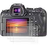 PCTC EOS R6II R6 R7 Screen Protector Appliable for Canon R6II R6 R7 Full-Frame Mirrorless Camera (3 Pack), 0.3mm 9H Hardness 