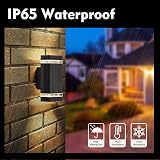 CELAVY Outdoor Wall Light Mains Powered IP65 Up Down Black 3000K view 4