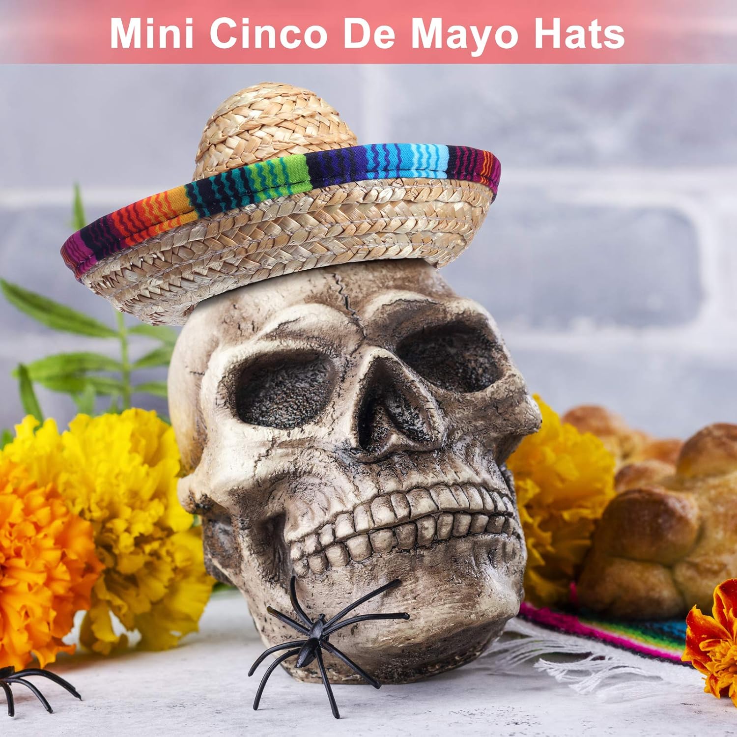 5 Piece Cinco De Mayo Sombrero Hats Mini Mexican Party Hat with Fiesta Fabric and Straw for Birthday Weddings Party Cinco de Mayo Day of The Dead Dia De Muertos Themes Wedding Luau Event Decorations: Clothing