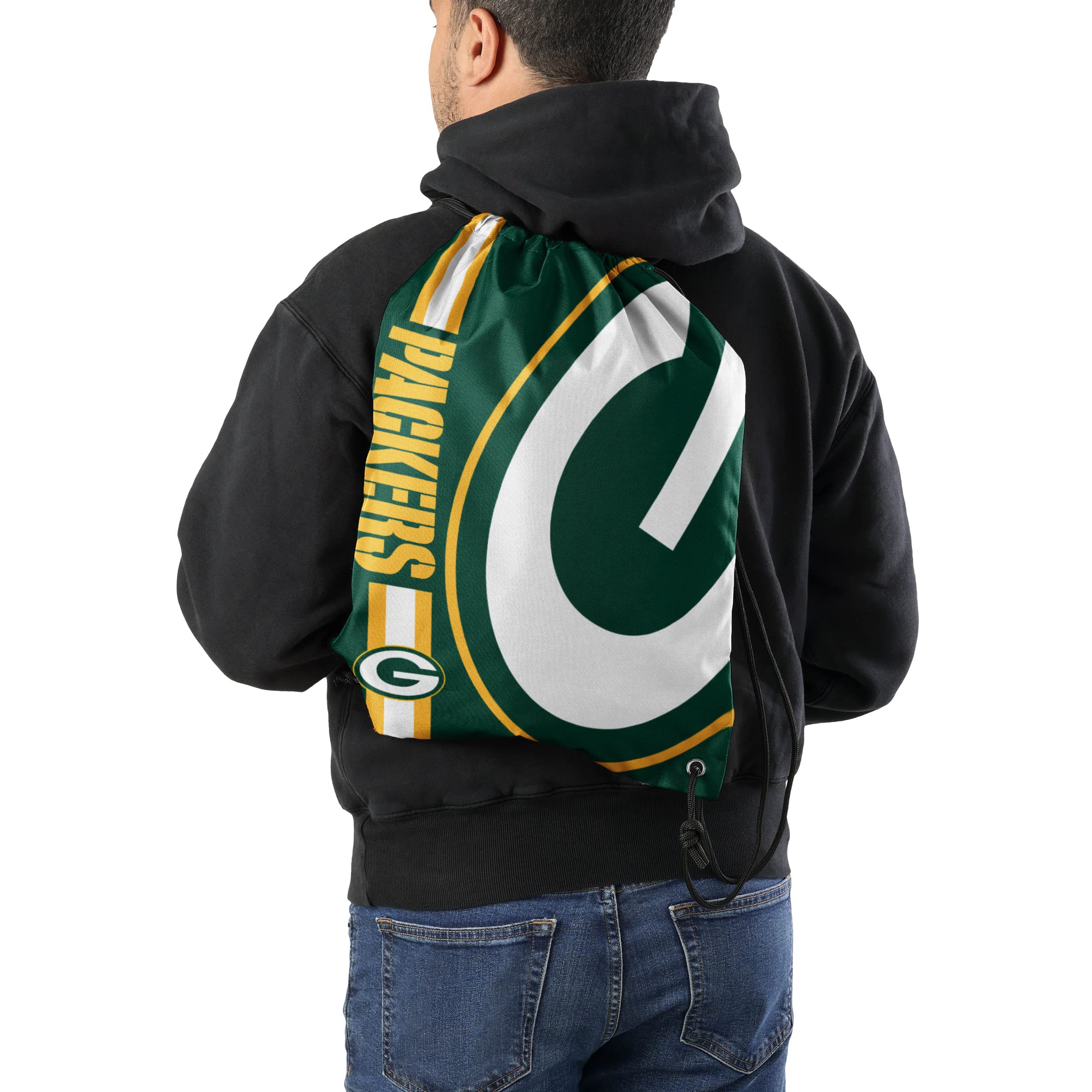 FOCO Green Bay Packers NFL Big Logo Drawstring Backpack