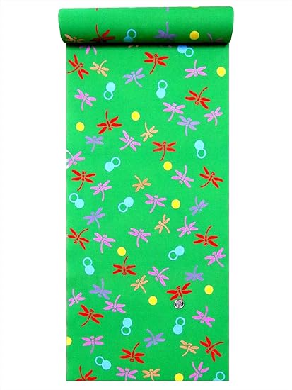 Amazon Co Jp 子供浴衣反物 3 8m No 710 とんぼ柄 グリーン地 服 ファッション小物