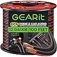 12AWG Speaker Wire, GearIT Pro Series 12 AWG Gauge Speaker Wire Cable (100 Feet / 30.48 Meters) Great Use for Home Theater Speakers and Car Speakers Black