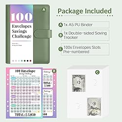 Sooez 100 Envelopes Money Saving Challenge, Savings