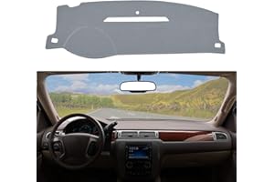 BERKSYDE Dashboard Dash Cover Mat Carpet Compatible with 07-14 Chevy Tahoe Suburban Denali Avalanche GMC Yukon/XL,07-13 Chevy Silverado Sierra Without Dash Speaker and Only One Glove Box(Airbag box can open)