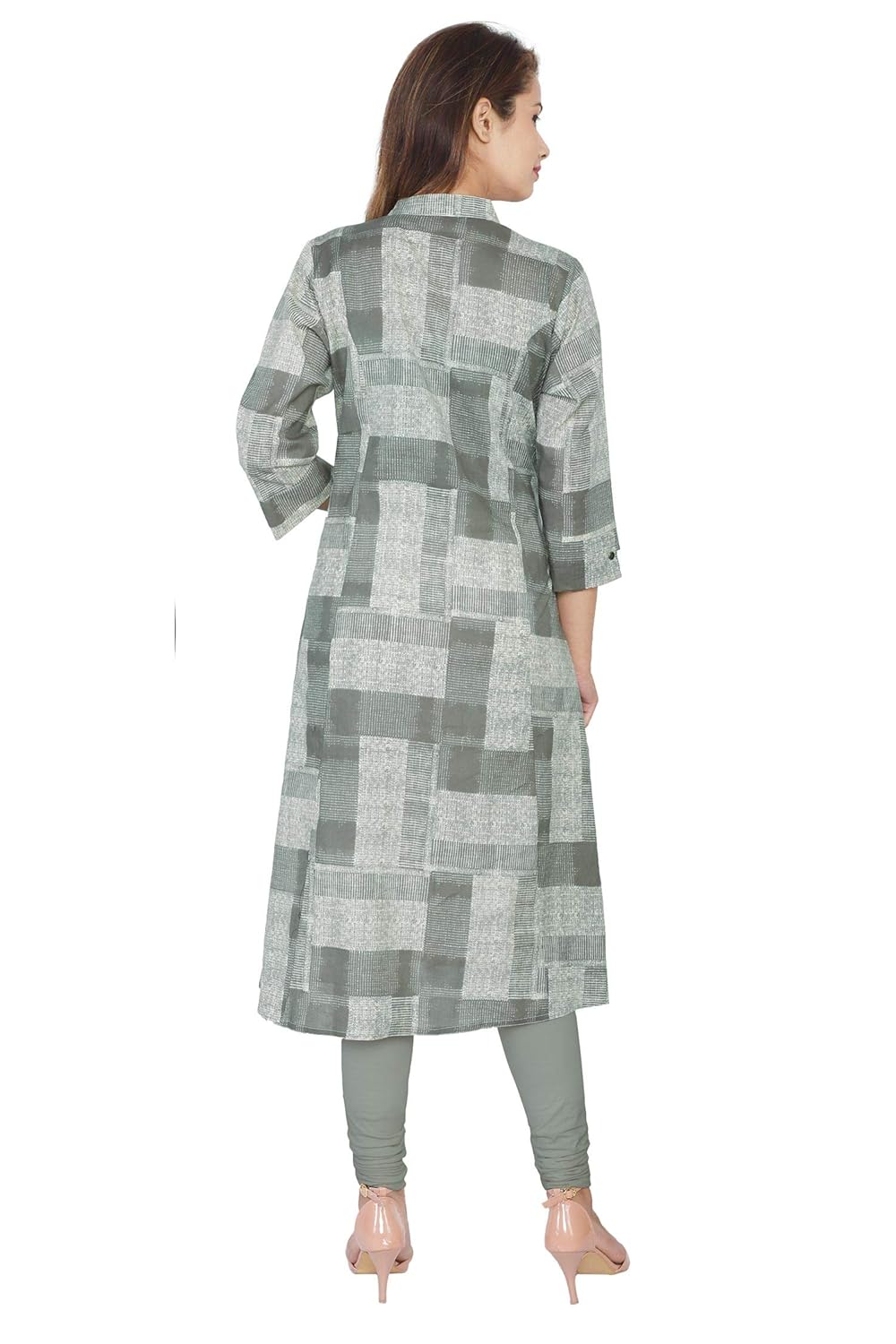 bright cotton kurtas for womens a-line printed kurti (off-white)